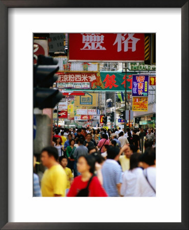 Street Crowd At Mong Kok, Kowloon, China by Greg Elms Pricing Limited Edition Print image