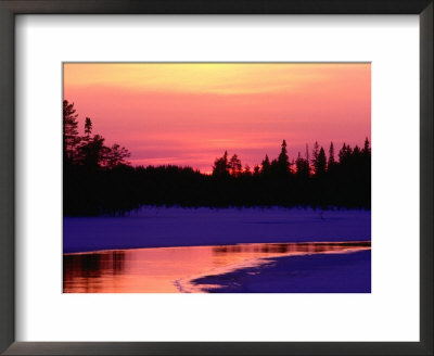Partly Frozen River Near Arctic Circle, Kuusamo, Finland by David Tipling Pricing Limited Edition Print image