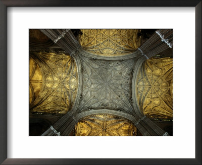 Vaulted Ceiling Of Santa Maria De La Sede Cathedral, Sevilla, Andalucia, Spain by Mark Daffey Pricing Limited Edition Print image