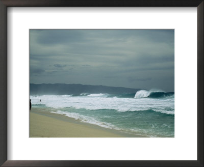 Waves Crashing Onto The Beach Of A South Pacific Island by Todd Gipstein Pricing Limited Edition Print image