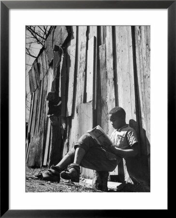 To Escape The Wrath Of His Grandmother, Richard Wright Used To Sit Behind The Barn To Read by Ed Clark Pricing Limited Edition Print image