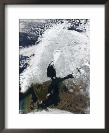 Satellite View Of Scandinavia by Stocktrek Images Pricing Limited Edition Print image