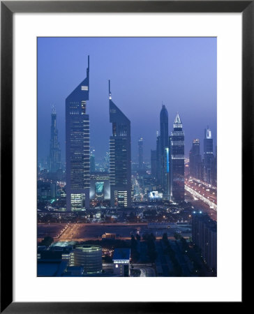 Emirates Towers, Sheik Zayed Road Area, Dubai, United Arab Emirates by Walter Bibikow Pricing Limited Edition Print image