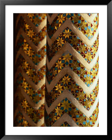 Tiled Pillar In Monreale Cathedral, Monreale, Italy by Bethune Carmichael Pricing Limited Edition Print image
