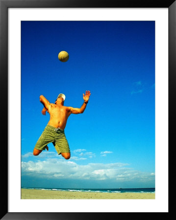 Man Playing Volleyball, Fl by Jeff Greenberg Pricing Limited Edition Print image