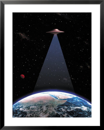 Ufo Above The Earth by Ron Russell Pricing Limited Edition Print image
