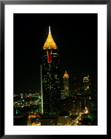 Atlanta Tower And Skyline At Night, Atlanta, Ga by Ed Langan Pricing Limited Edition Print image