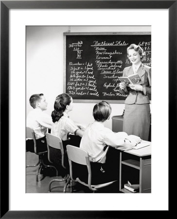 Teacher Giving Students A Lesson In Spelling by Ewing Galloway Pricing Limited Edition Print image