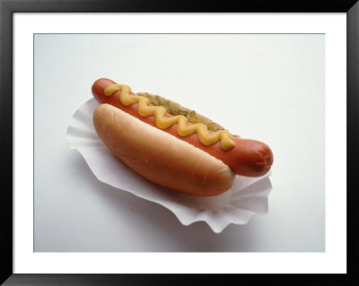 Hot Dog In Bun With Mustard by Howard Sokol Pricing Limited Edition Print image