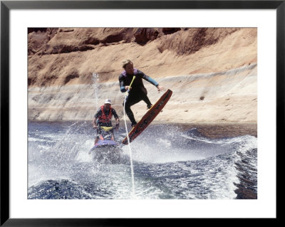 Jet Skiing And Water Boarding, Lake Powell, Ut by Eric Sanford Pricing Limited Edition Print image