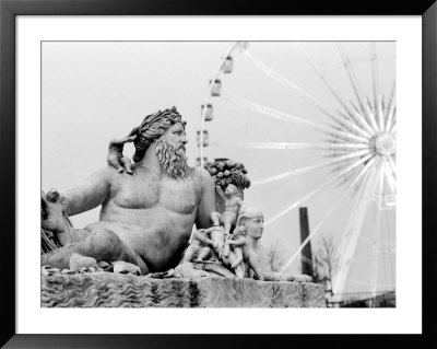 Statue And Ferris Wheel, Jardin Des Tuileries by Walter Bibikow Pricing Limited Edition Print image