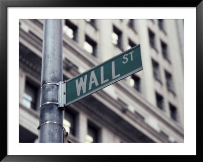 Wall Street Sign, Financial District, Nyc, Ny by Michael Evans Pricing Limited Edition Print image