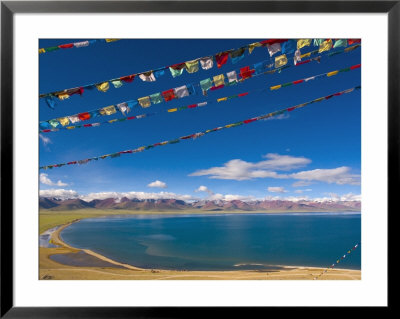 Prayer Flags At Nam Tso Lake, Central Tibet by Michele Falzone Pricing Limited Edition Print image