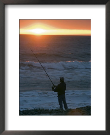 Sun Setting On Fisherman At El Capitan State Beach, California by Rich Reid Pricing Limited Edition Print image
