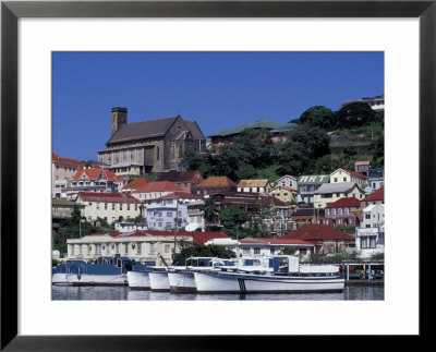 Boats In Harbor, St. George, Grenada, Caribbean by Greg Johnston Pricing Limited Edition Print image