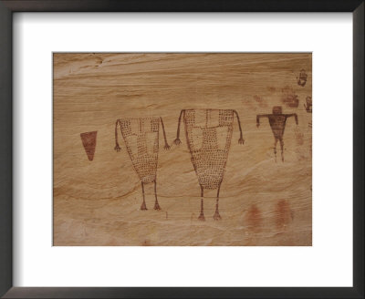 Indian Pictographs On A Sandstone Wall by Ira Block Pricing Limited Edition Print image