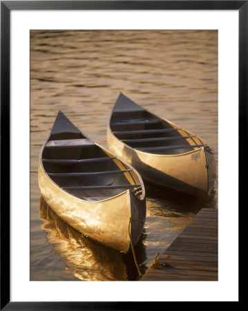 Canoes, Loch Lyme Lodge, Lyme, Nh by Kindra Clineff Pricing Limited Edition Print image