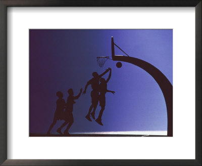 Silhouette Of Basketball Players by Bill Robbins Pricing Limited Edition Print image