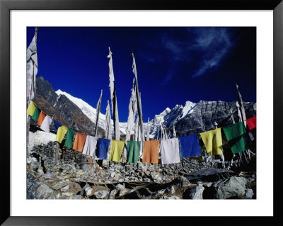 Buddhist Prayer Flags At The Kyanjin Gompa, Langtang, Bagmati, Nepal by Gareth Mccormack Pricing Limited Edition Print image