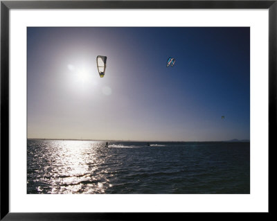 Kite Surfers Enjoying A Day On A Windswept Bay by Jason Edwards Pricing Limited Edition Print image