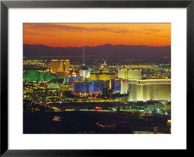 Elevated View Of Casinos On The Strip, Las Vegas, Nevada, Usa by Gavin Hellier Pricing Limited Edition Print image