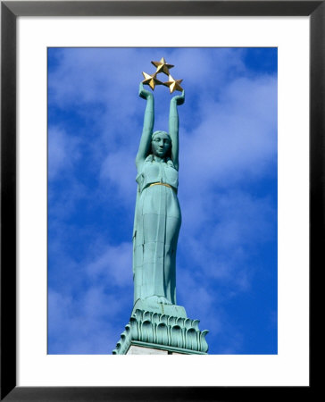 Freedom Statue In Riga, Latvia by Janis Miglavs Pricing Limited Edition Print image