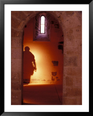 Monk's Shadow In An Abby by Fogstock Llc Pricing Limited Edition Print image
