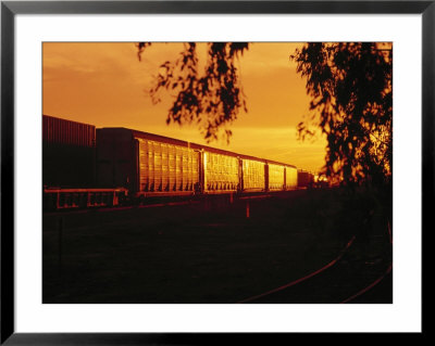 Freight Train At Sunset by Lonnie Duka Pricing Limited Edition Print image