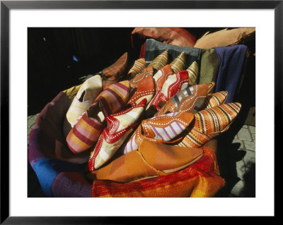 Brightly Colored Shoes In The Moroccan Souk by Heather Perry Pricing Limited Edition Print image