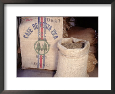 Bags Of Coffee Beans In Costa Rica by Inga Spence Pricing Limited Edition Print image