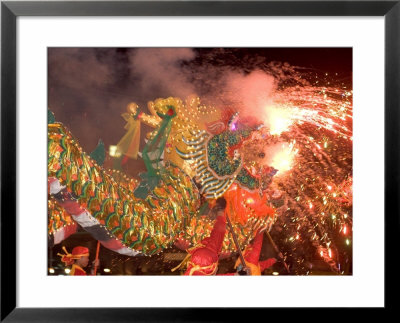 Dragon Performers At Chinese Thanksgiving Festival, Khon Kaen, Isan, Thailand by Gavriel Jecan Pricing Limited Edition Print image