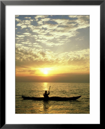 Sea Kayaker At Sunset, Greece by Paul Franklin Pricing Limited Edition Print image