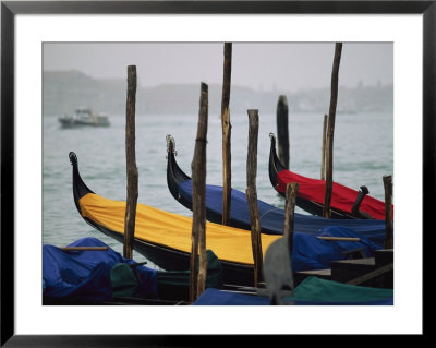 Gondolas At Harbor On A Misty Day by Raul Touzon Pricing Limited Edition Print image