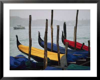 Gondolas At Harbor On A Misty Day by Raul Touzon Pricing Limited Edition Print image