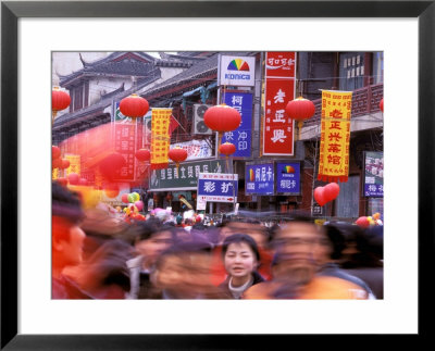 New Years Crowd On The Streets Of Old Nanjing, Nanjing, Jiangsu Province, China by Charles Crust Pricing Limited Edition Print image