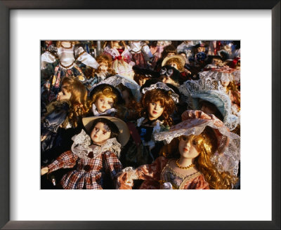 Dolls For Sale In Street Market, Catania, Sicily, Italy by Dallas Stribley Pricing Limited Edition Print image