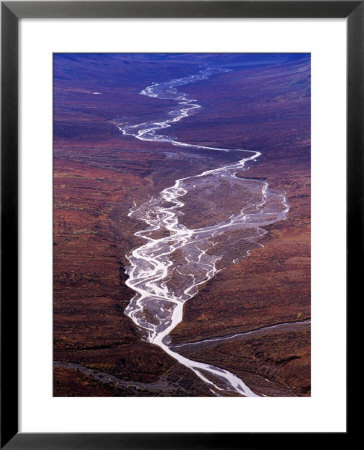 Aerial Of Glacial Runoff Near Nenana River, Denali National Park & Preserve, U.S.A. by James Marshall Pricing Limited Edition Print image