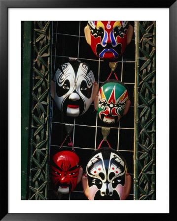 Traditional Masks For Sale In Liulichang Xijie Bejing, China by Phil Weymouth Pricing Limited Edition Print image