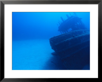 A Sunken Tugboat Lies On The Seafloor by Heather Perry Pricing Limited Edition Print image