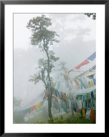 Praying Flags In The Dochula Pass, Between Wangdi And Thimphu, Bhutan by Keren Su Pricing Limited Edition Print image