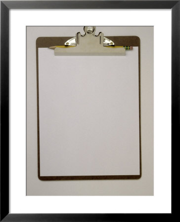 Clipboard With Paper And Pencil by Kathy Tarantola Pricing Limited Edition Print image