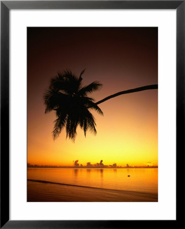 Sunset Over Aitutaki Lagoon, Aitutaki, Southern Group, Cook Islands by Peter Hendrie Pricing Limited Edition Print image