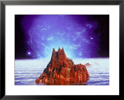 Mountain And Ocean In Space by Ron Russell Pricing Limited Edition Print image