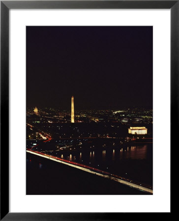 Aerial View Of Washington, D.C. At Night by Kenneth Garrett Pricing Limited Edition Print image