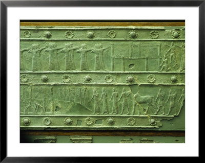 An Assyrian Relief Sculpture Depicting Archers, A Battering Ram And Impaled Prisoners by Victor R. Boswell Pricing Limited Edition Print image