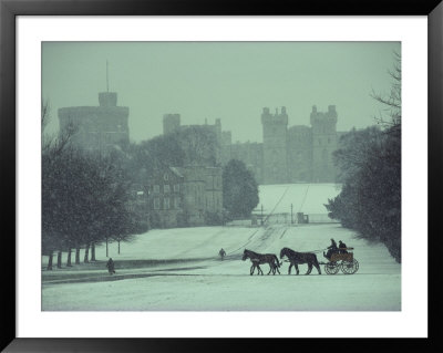 Prince Philip Of England Drives A Coach Toward Toward The Long Walk, Windsor Castle, England by James L. Stanfield Pricing Limited Edition Print image