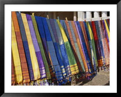 Colored Scarves Await Buyers At The Kom Ombo Marketplace by Stephen St. John Pricing Limited Edition Print image