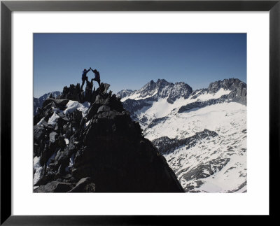 Mountain Climbers Atop Temple Crag In The John Muir Wilderness by Gordon Wiltsie Pricing Limited Edition Print image