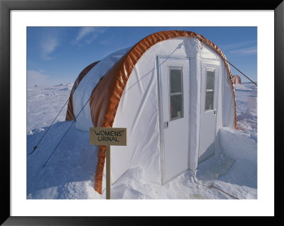 A View Of The Womens Outhouse At Patriot Hills Base Camp by Gordon Wiltsie Pricing Limited Edition Print image