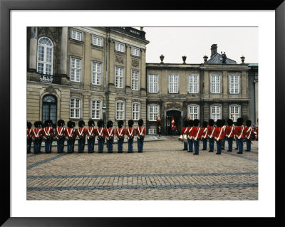 The Parading Of The Guards At Amalienborg Palace In Copenhagen by Sisse Brimberg Pricing Limited Edition Print image